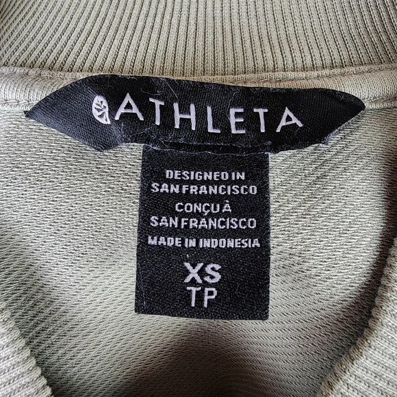 Athleta Farallon Knit Bomber Jacket Zip Front Fern Green Size XS - Picture 4 of 16